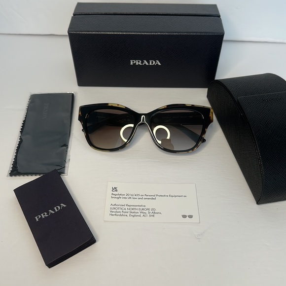 New - Prada Sunglasses Prada PR 23 XSF Black/Havana Media - Picture 9 of 14